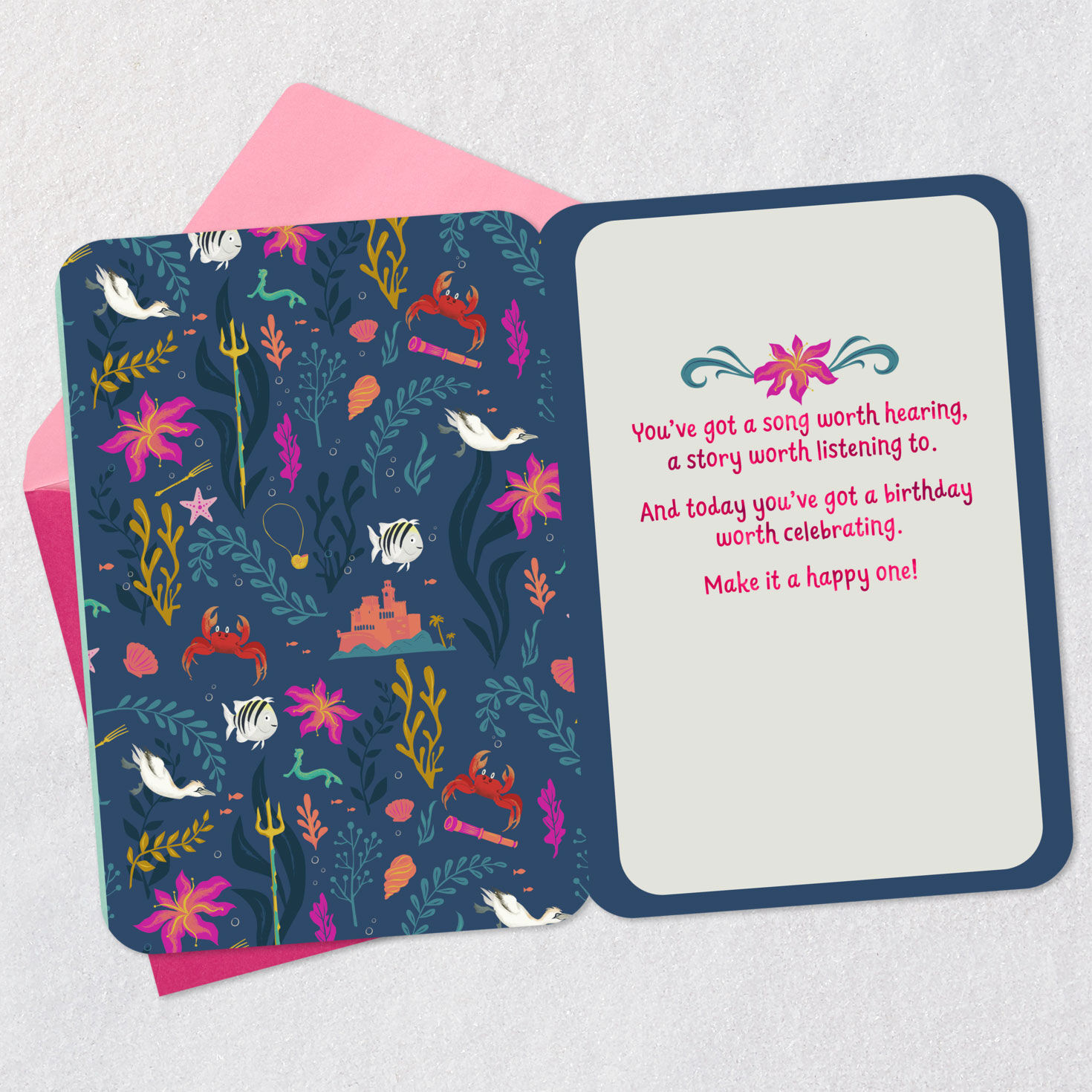 Disney The Little Mermaid Raise That Voice Birthday Card, , large image number 3