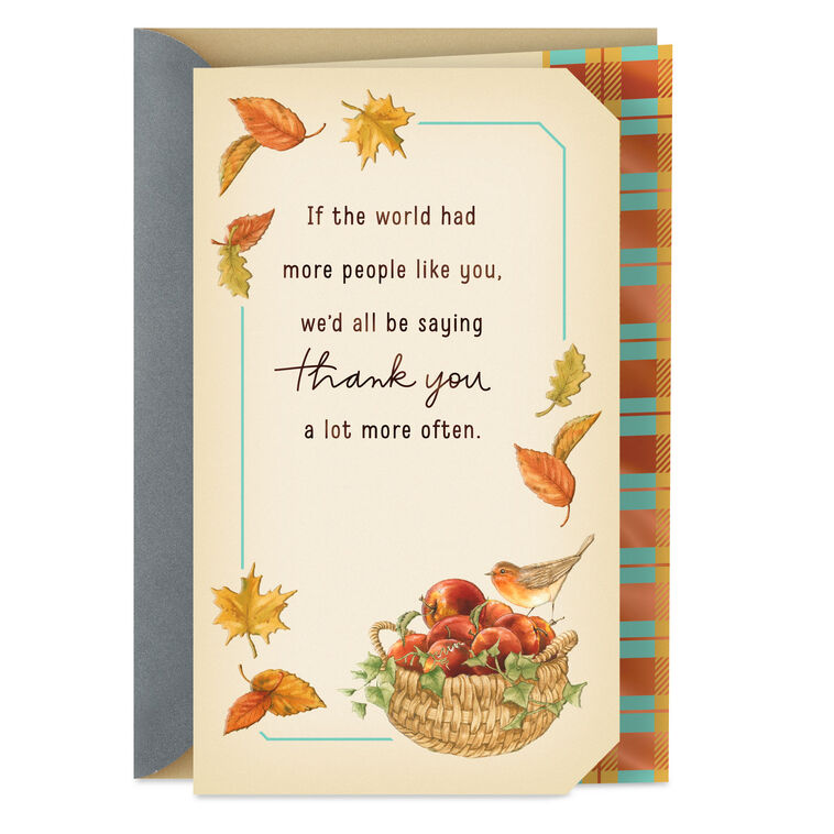 So Grateful for People Like You Thanksgiving Card