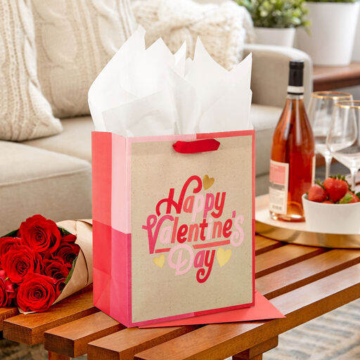 9.6" Happy Valentine's Day Medium Gift Bag, 