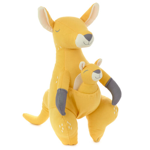 Kangaroo and Baby Joey Stuffed Animal and Rattle Set, 