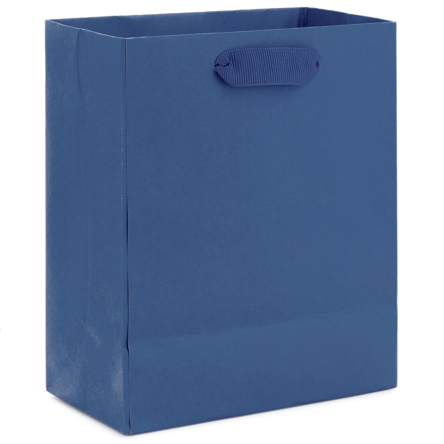 6.5" Solid Navy Blue Small Gift Bag, Navy, large image number 6
