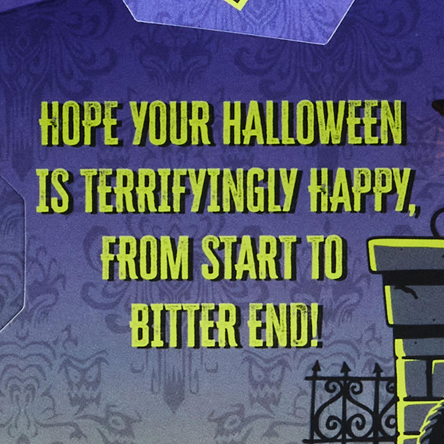 Haunted Mansion Purple and Black Halloween Card  image number 4