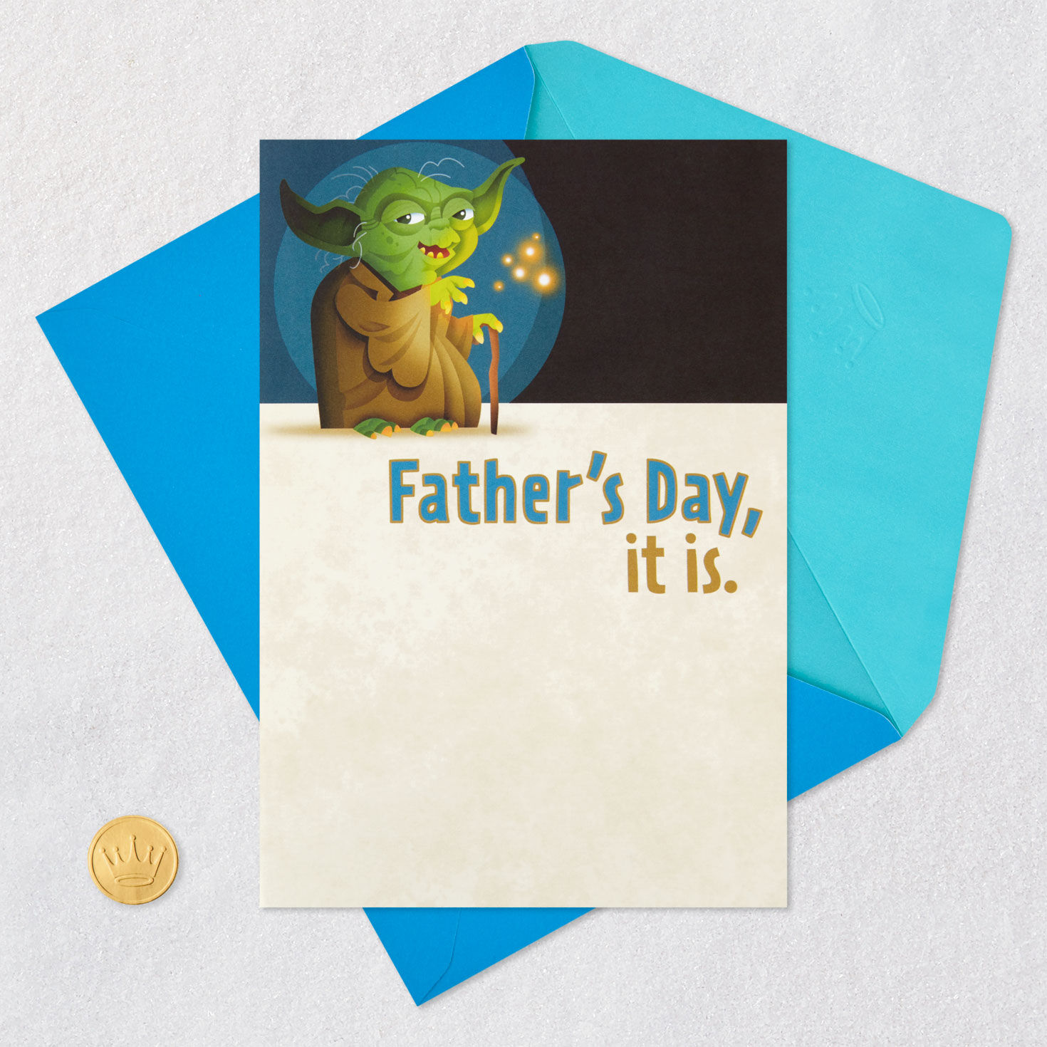 Star Wars Heroes and Droids Pop-Up Fathers Day Card Card Front with Envelope and Gold Seal image number 5