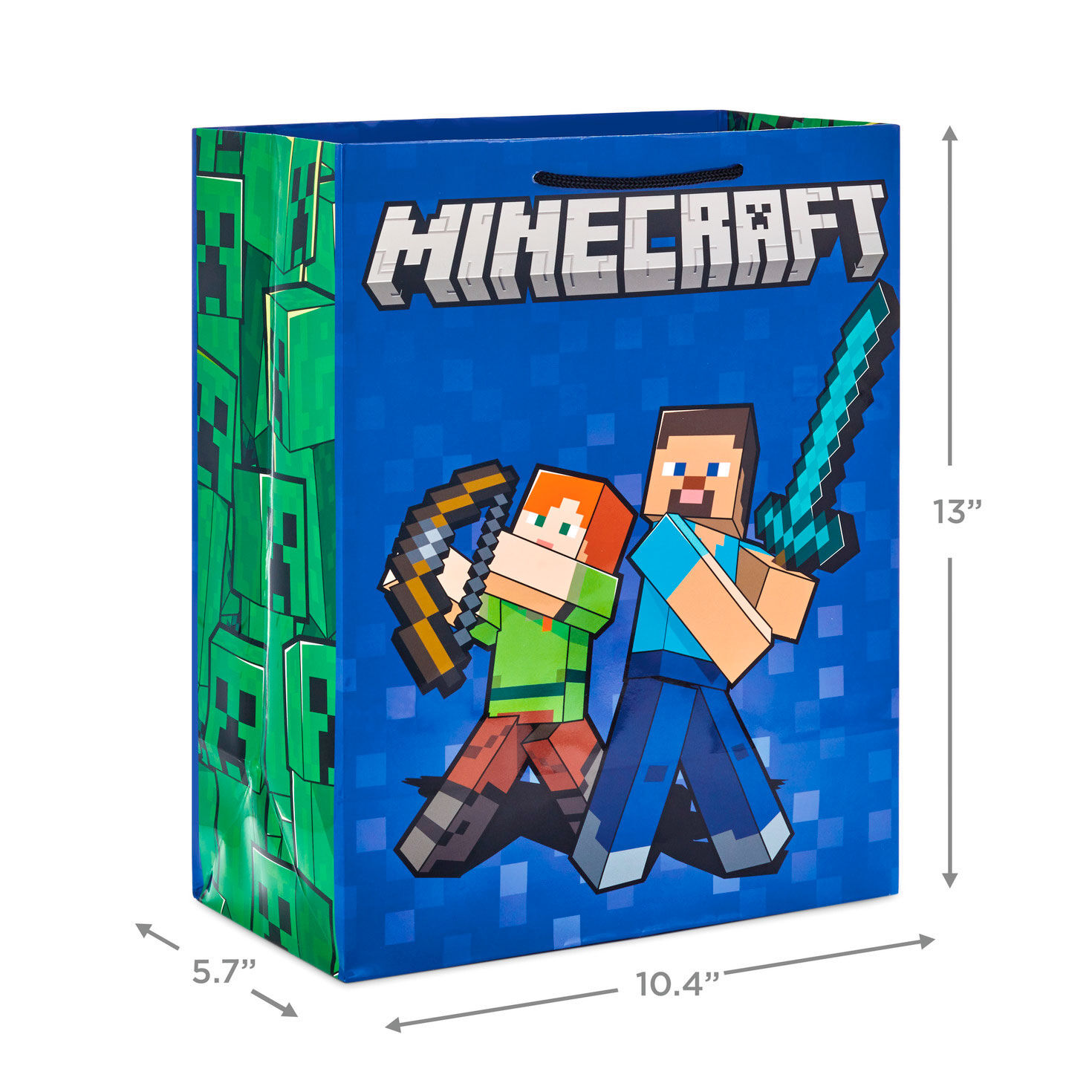 Minecraft Steve, Alex and Mobs 2-Pack Gift Bags, Assorted Sizes, , large image number 2