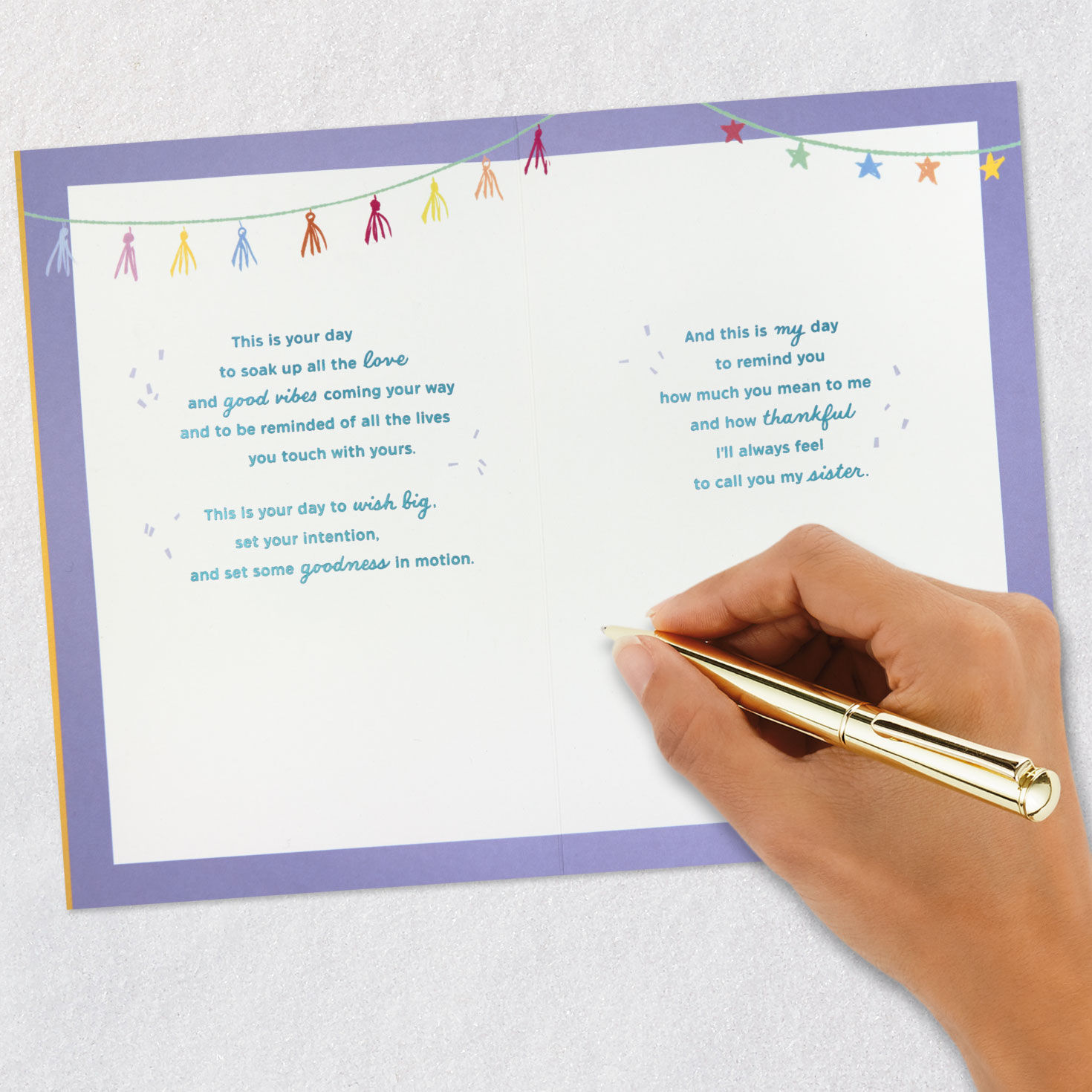 Soak Up the Good Vibes Birthday Card for Sister, , large image number 7