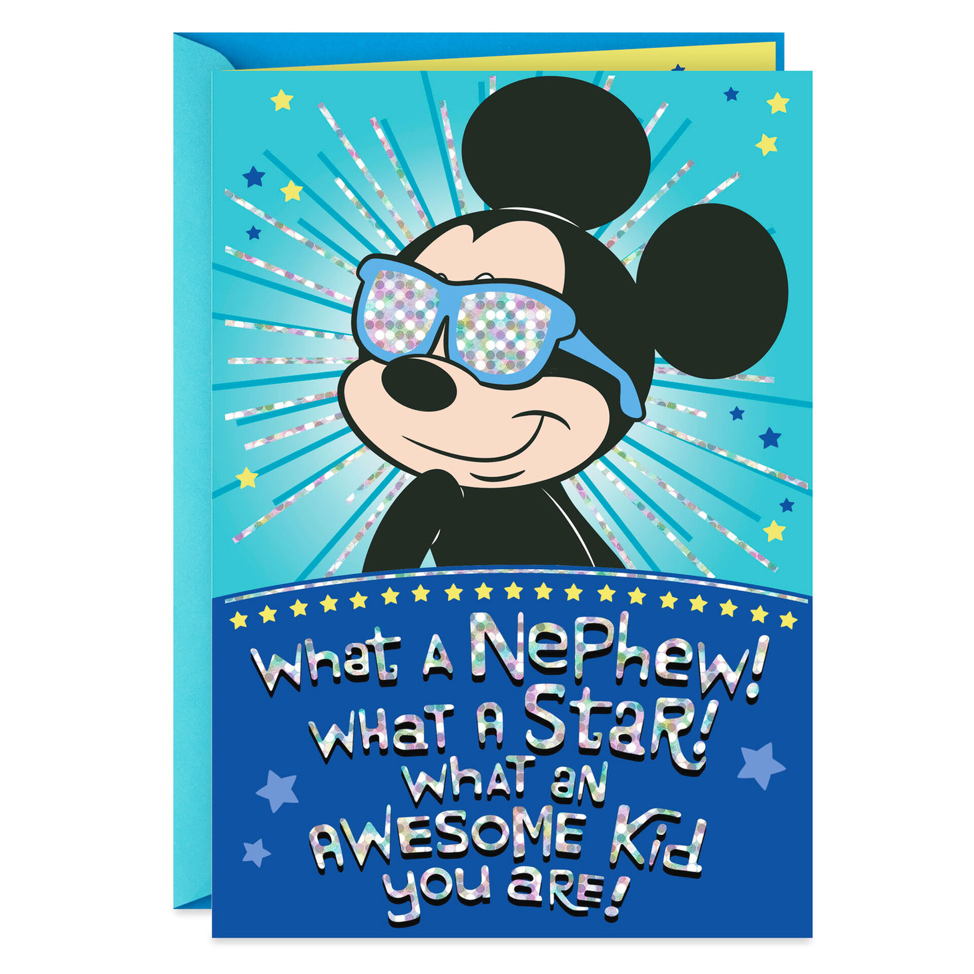disney mickey mouse what a star birthday card for nephew greeting