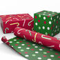 Candy Canes/Dots Christmas Reversible Gift Wrap Wrapped pkg image number 2