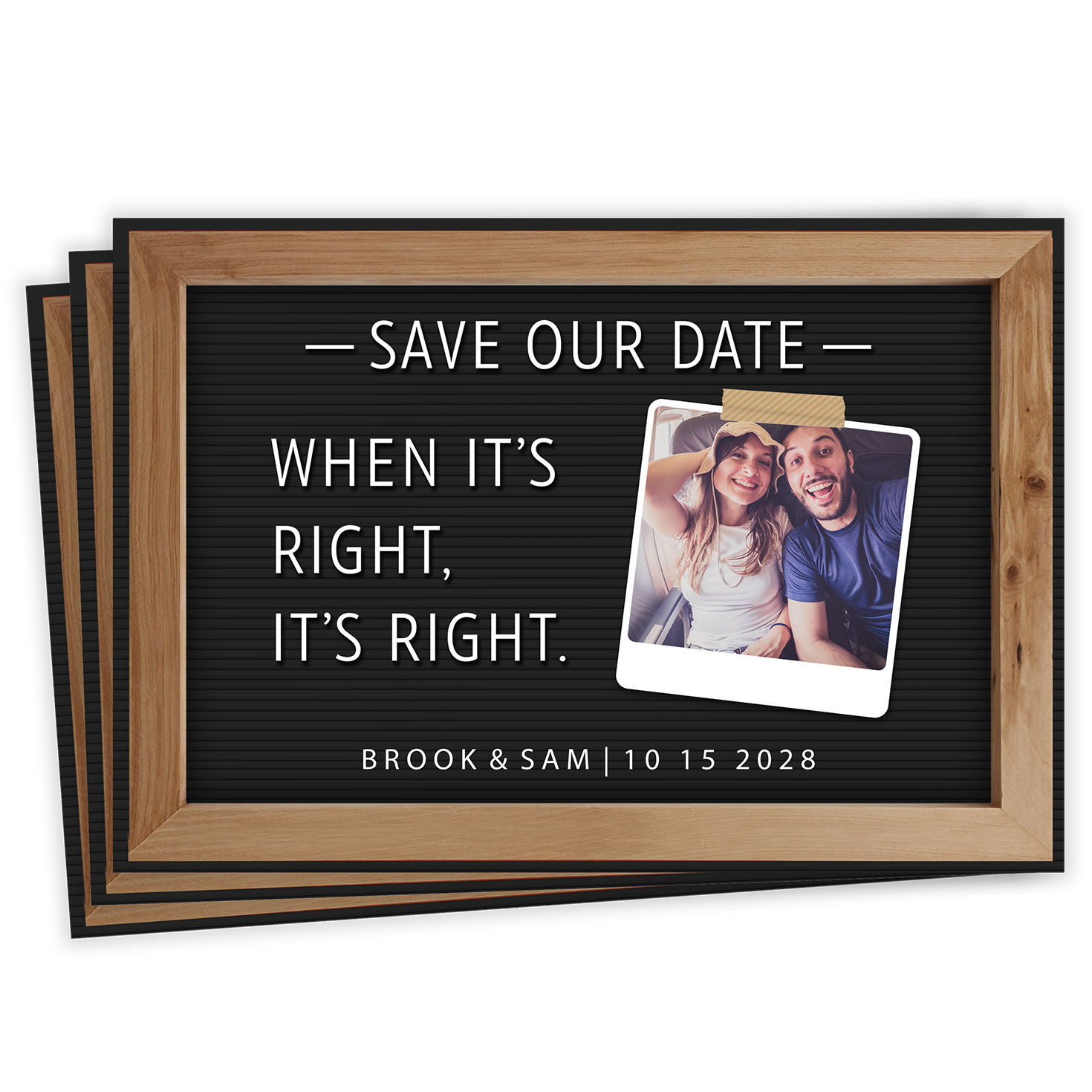 Rustic Letter Board Flat Wedding Save the Date