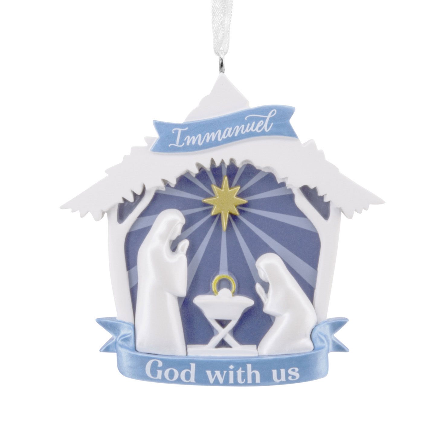 Modern Nativity Religious Hallmark Ornament