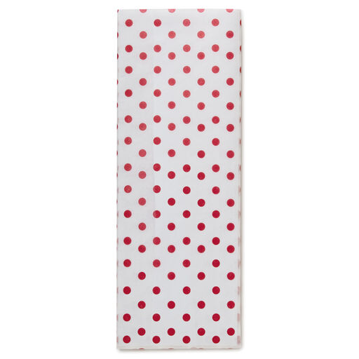 Scarlet Red Polka Dot Tissue Paper, 