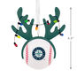 Mariners Reindeer Baseball Christmas Ornament measurement image number 3