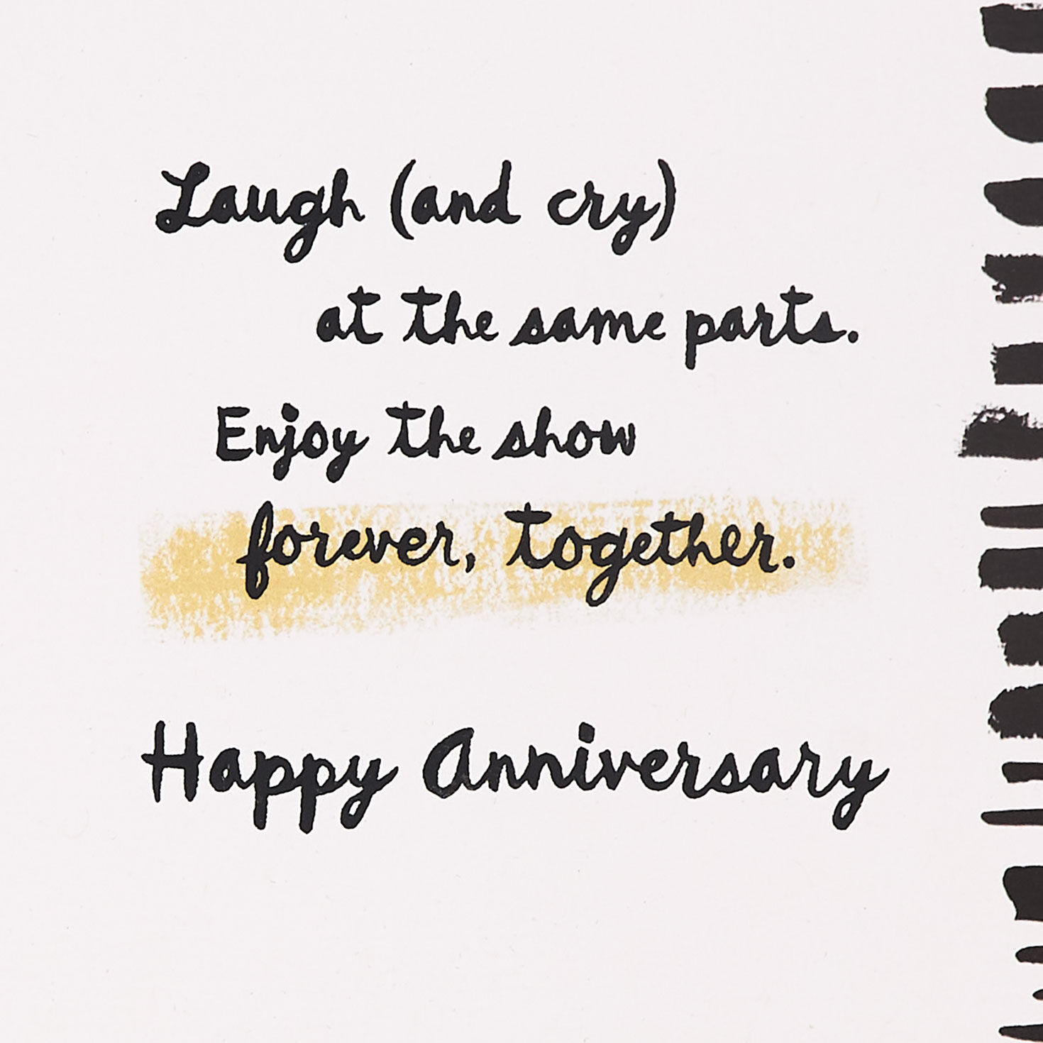 Couple Watching a Show on Couch Anniversary Card Sentiment image number 2