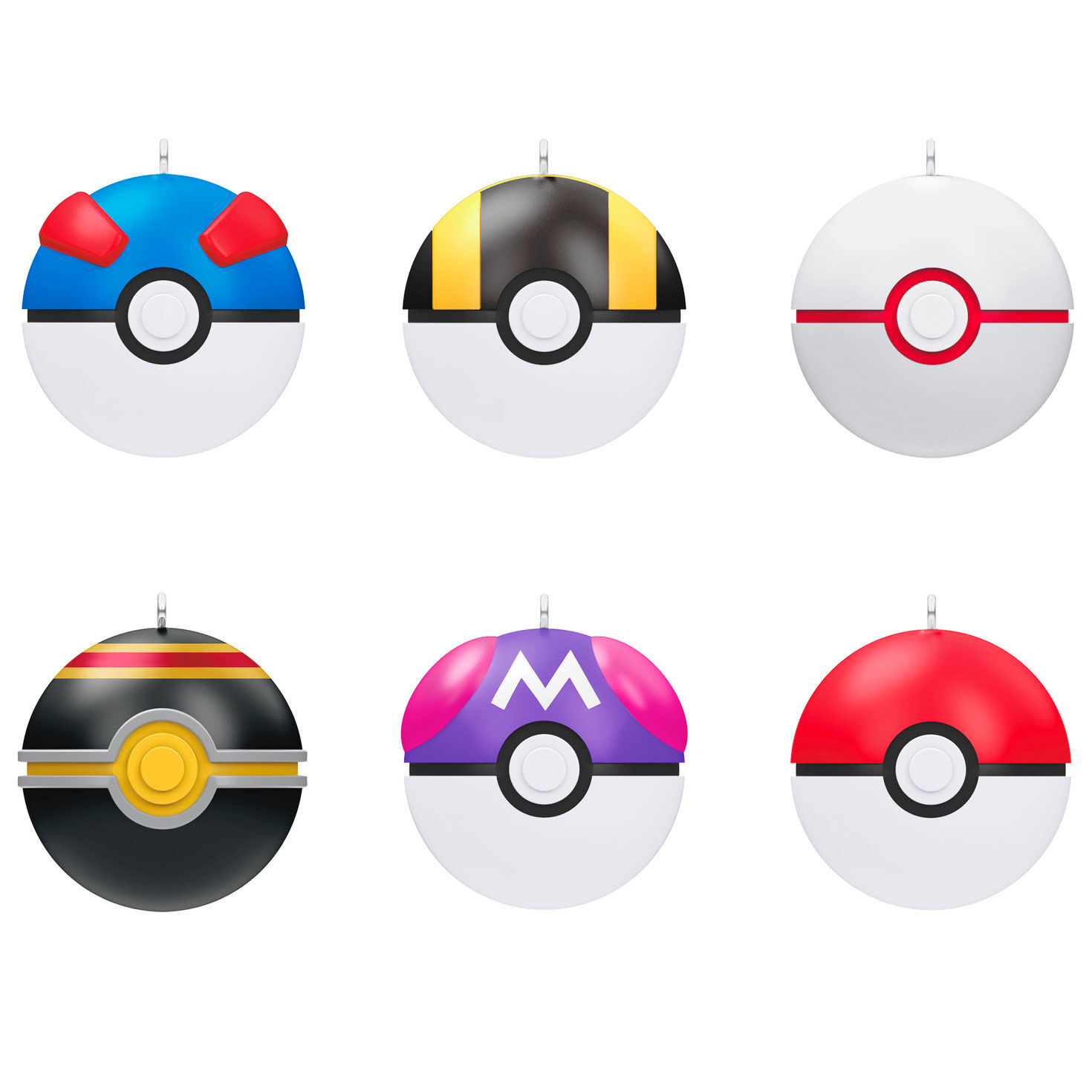 Pokémon Poké Ball Ornaments, Set of 6