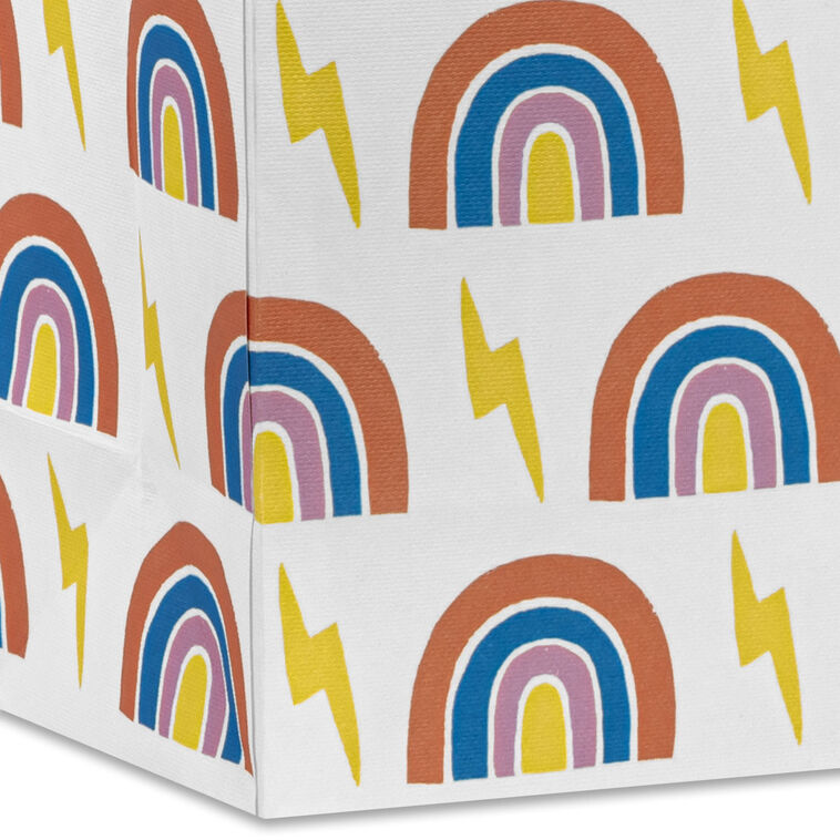 Rainbows and Lightning Bolts Small Gift Bag Base/Side Detail image number 5