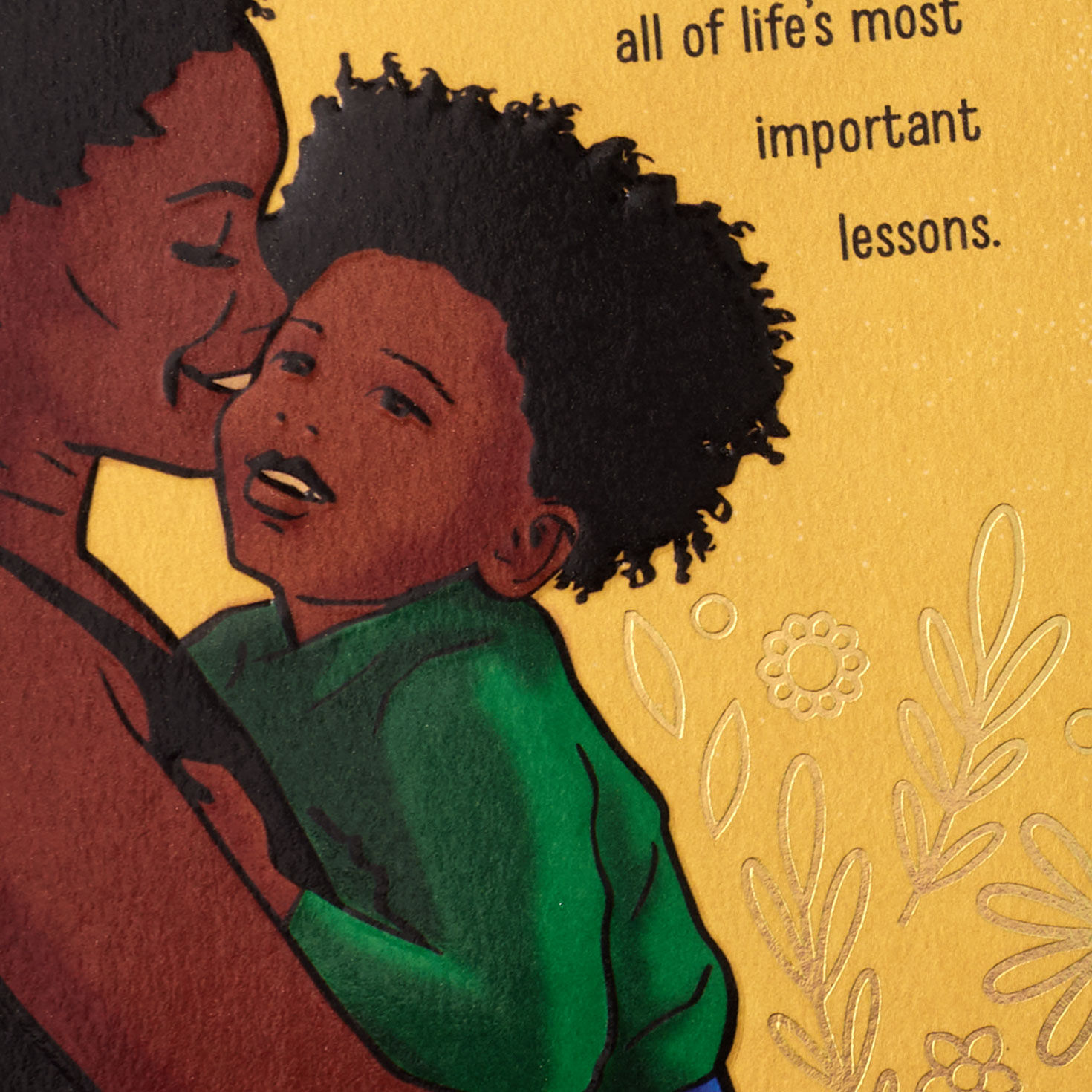 Black Woman Holding Son Birthday Card for Mom Card Front Detail image number 6