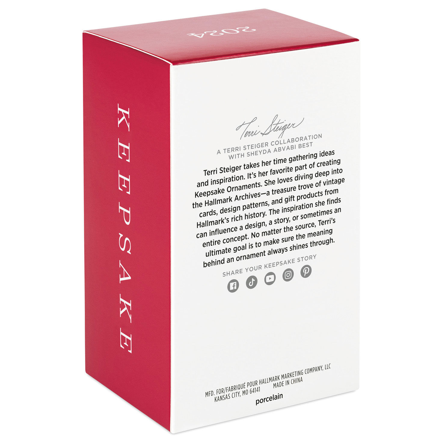 Baby's First Christmas Pram 2024 Porcelain Ornament Keepsake