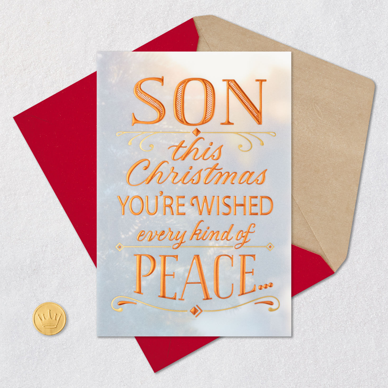 Wishing You Peace Christmas Card for Son, , large image number 6
