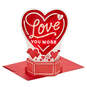 Love You More Musical 3D Pop-Up Love Card With Light, , large image number 1