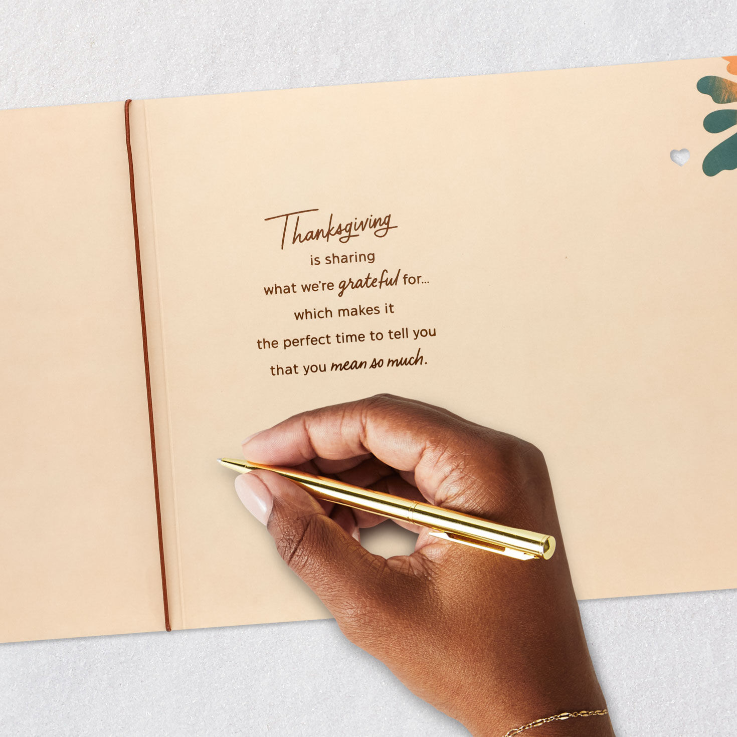 Autumn Leaves Thanksgiving Card Signing card image number 8