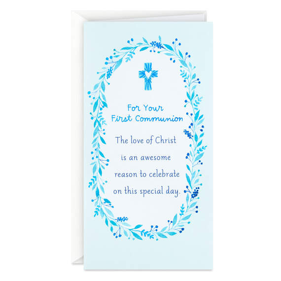 God Bless You Always Religious Money Holder First Communion Card