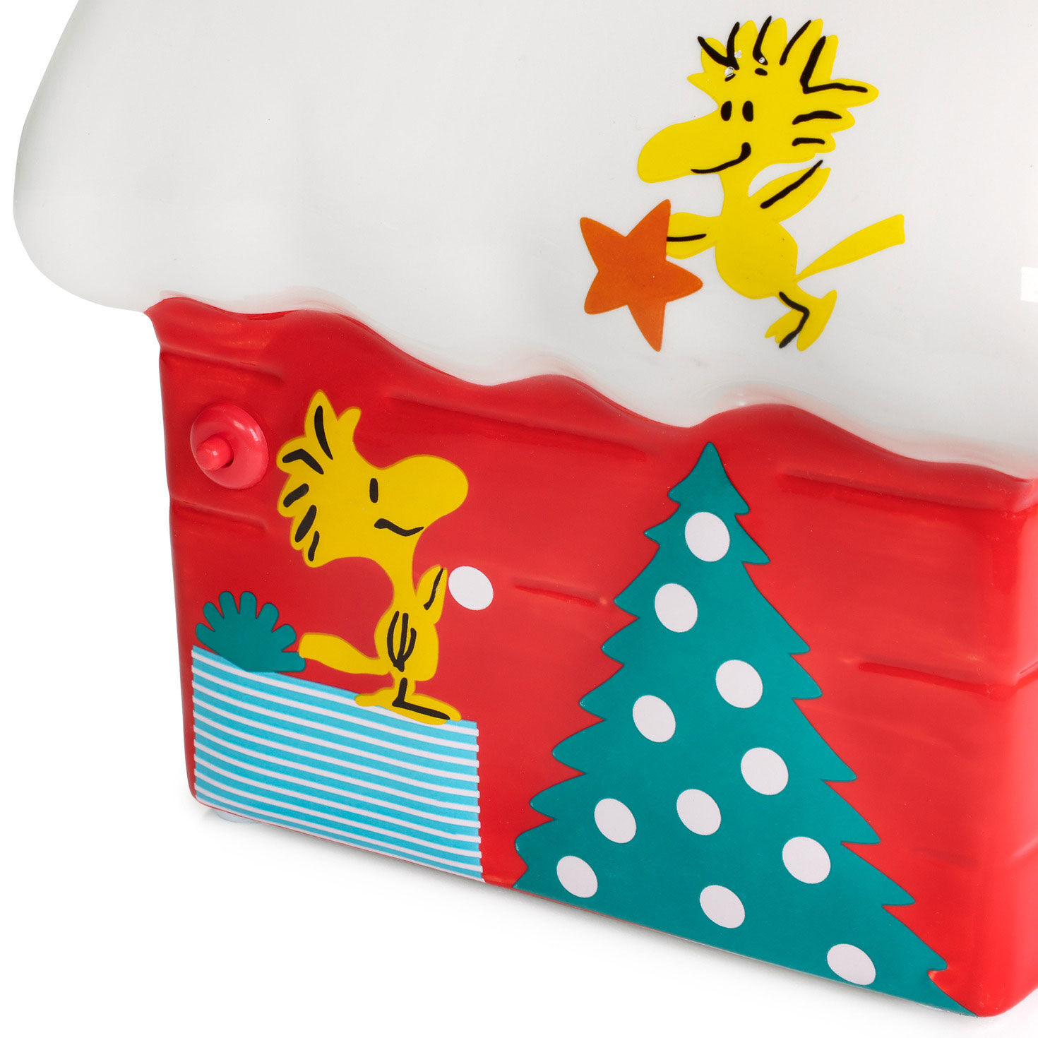 Snoopy and Woodstock With Holiday Doghouse Figurine upclose view image number 5