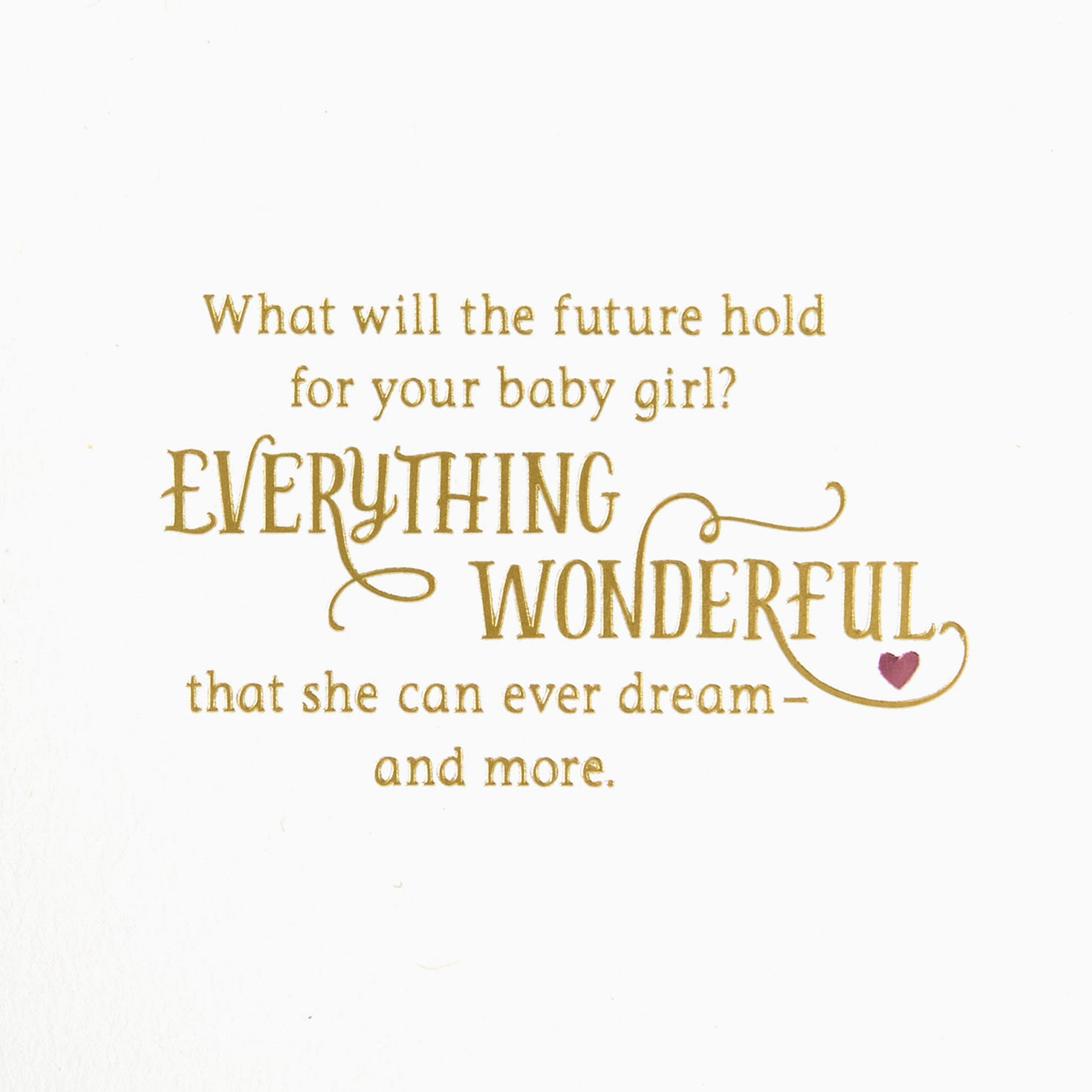 Pink Hearts and Banner New Baby Girl Card Sentiment image number 2