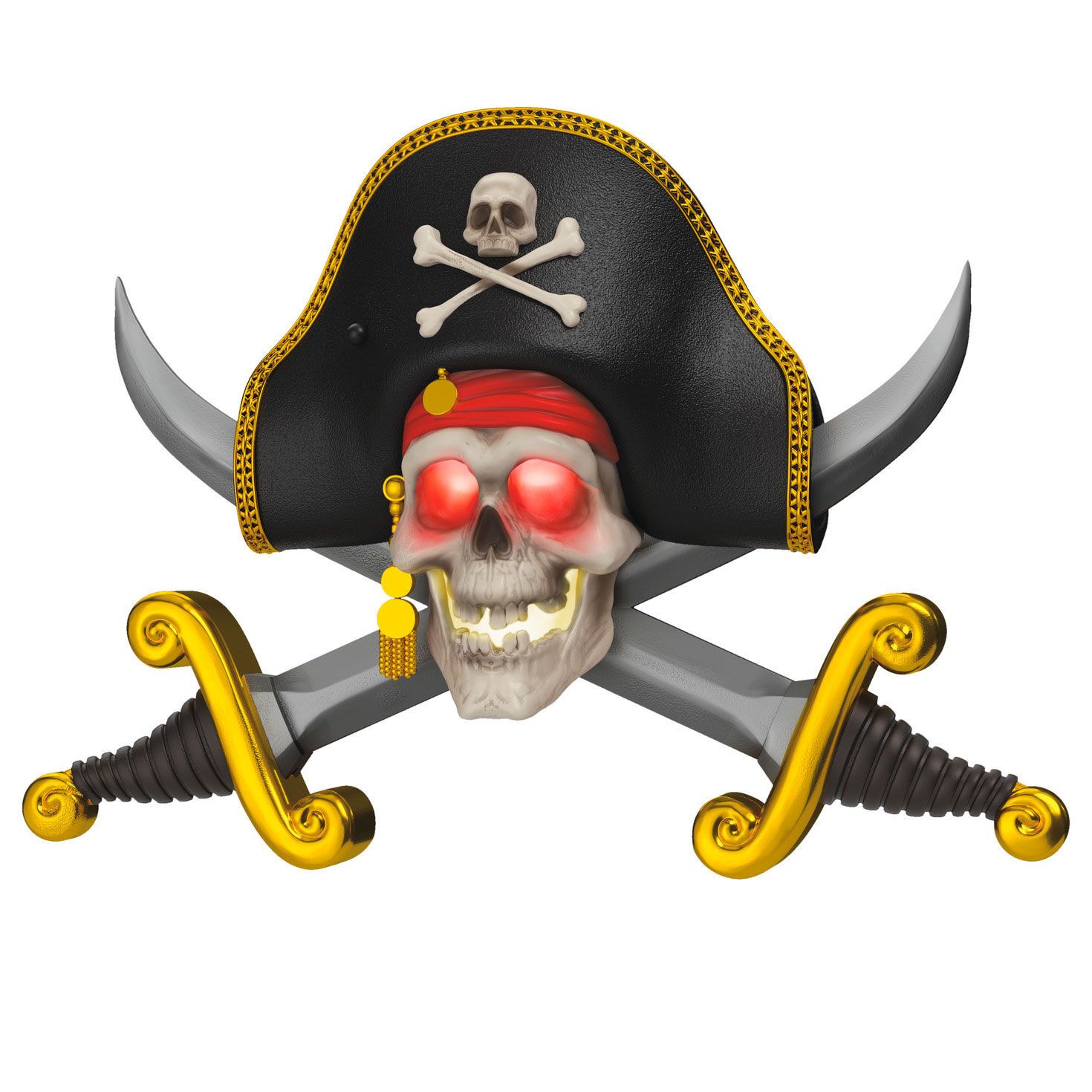 Disney Pirates of the Caribbean Collection The Talking Skull Ornament With Light and Sound