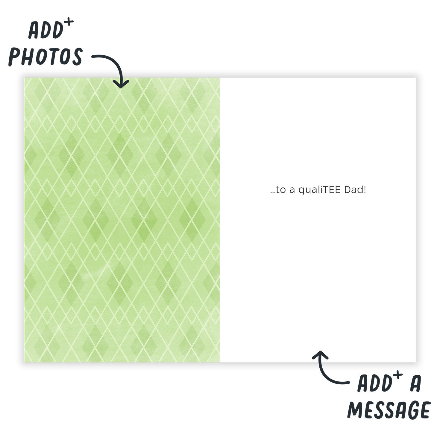 Golf Course Drawing Personalized Father's Day Card  image number 3