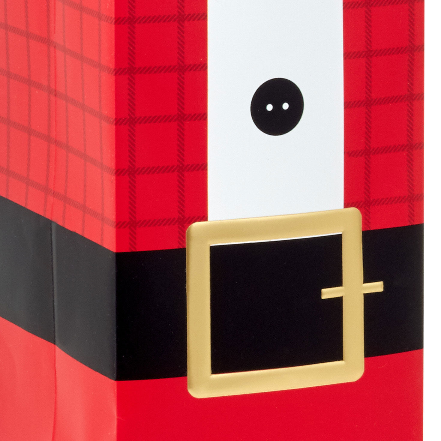 Santa Suit Christmas Wine Gift Bag Base/Side Detail image number 5