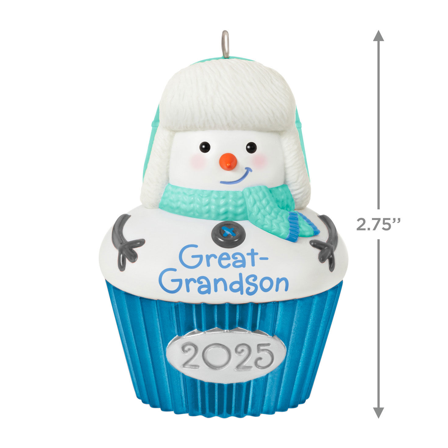 Great-Grandson Cupcake 2025 Keepsake Ornament measurement image number 3