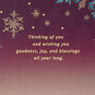 Gold and Blue Snowflakes on Purple Christmas Card Sentiment image number 6