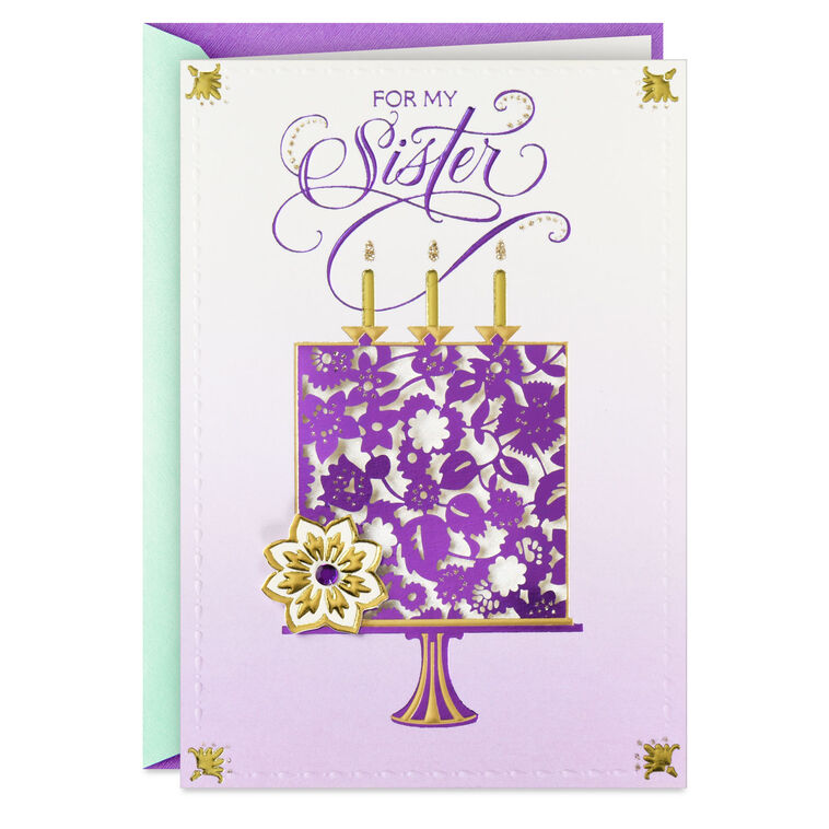So Glad We're Family Birthday Card for Sister