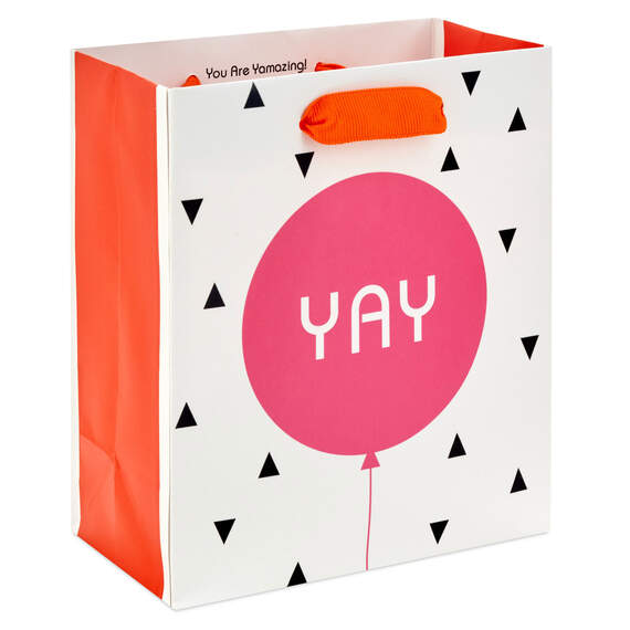 6.5" Yay Pink Balloon Small Gift Bag
