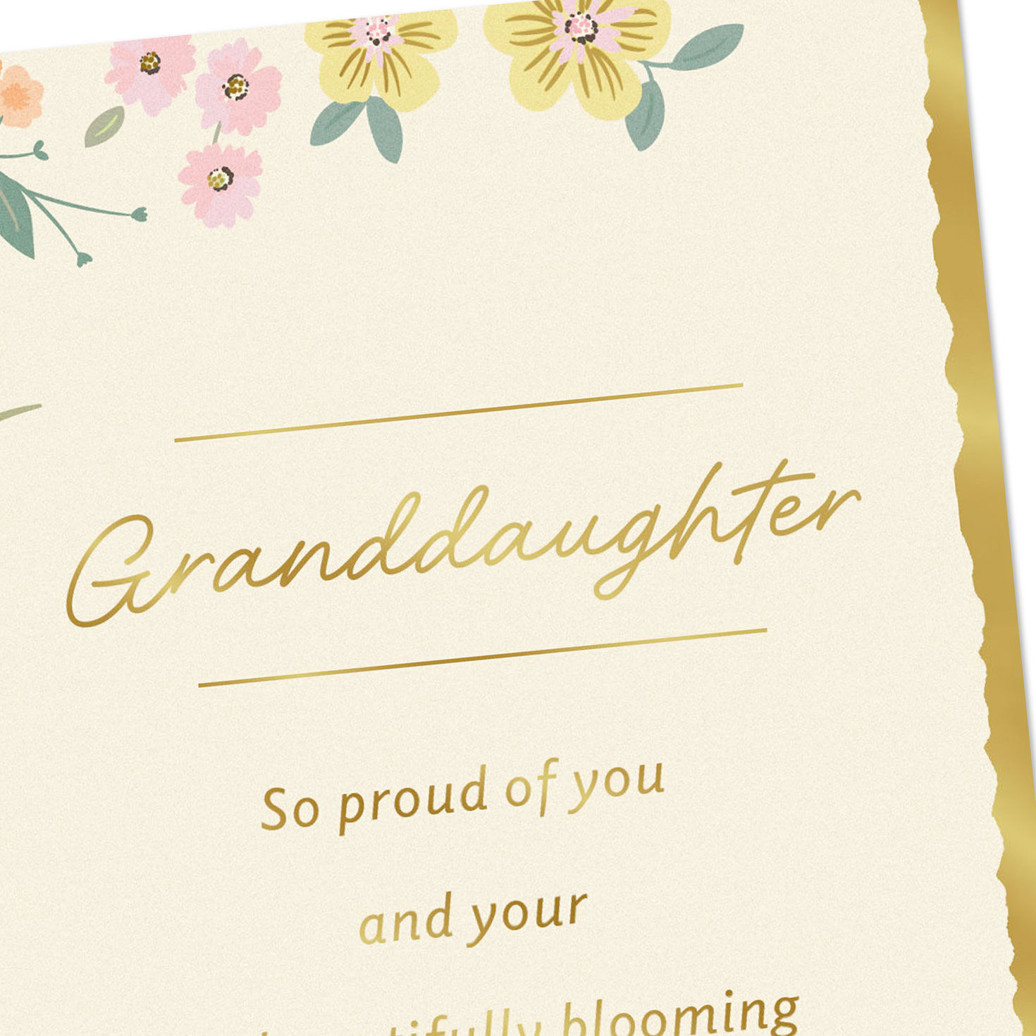 Pastel Flowers Easter Card for Adult Granddaughter Card Front Detail image number 4