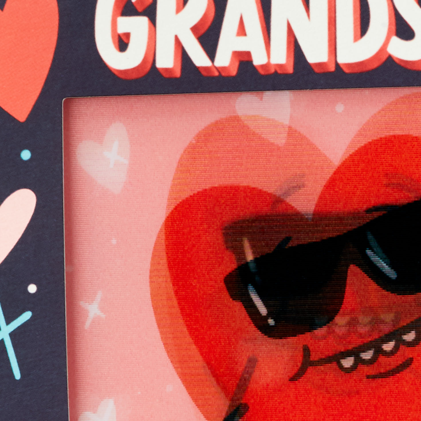 Dancing Heart Grandson Valentine With Lenticular Motion Card Front Detail image number 5