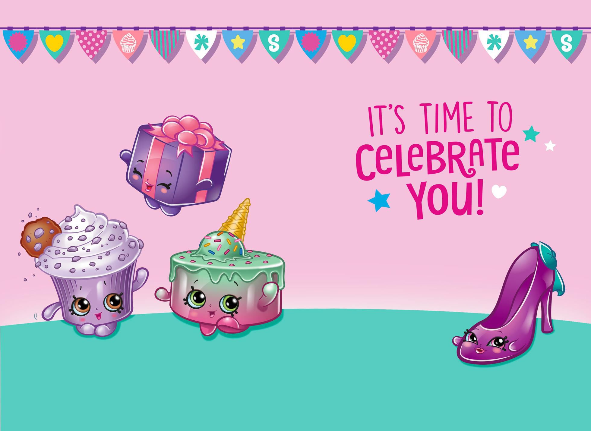 children birthday playing cards - picture about Shopkins Birthday Card Printable titled children birthday playing cards -