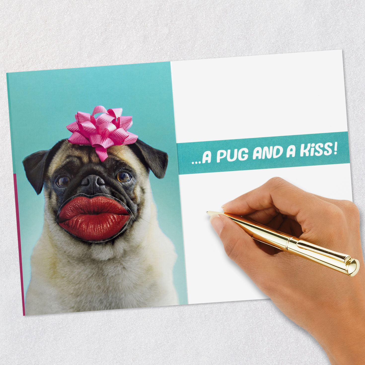 Funny Pug Puppy Dog Mother's Day Card for Grandma Signing card image number 6