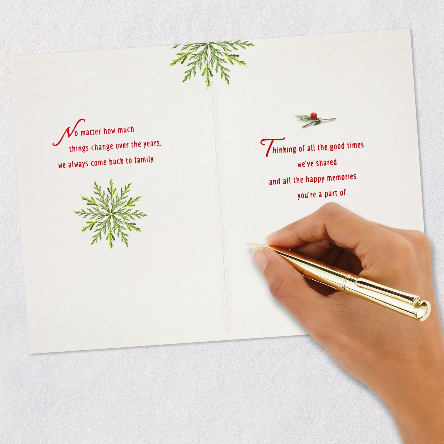Pinecone Wreath Christmas Card for Brother Signing card image number 7