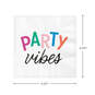 White "Party Vibes" Cocktail Napkins, Set of 16, , large image number 2
