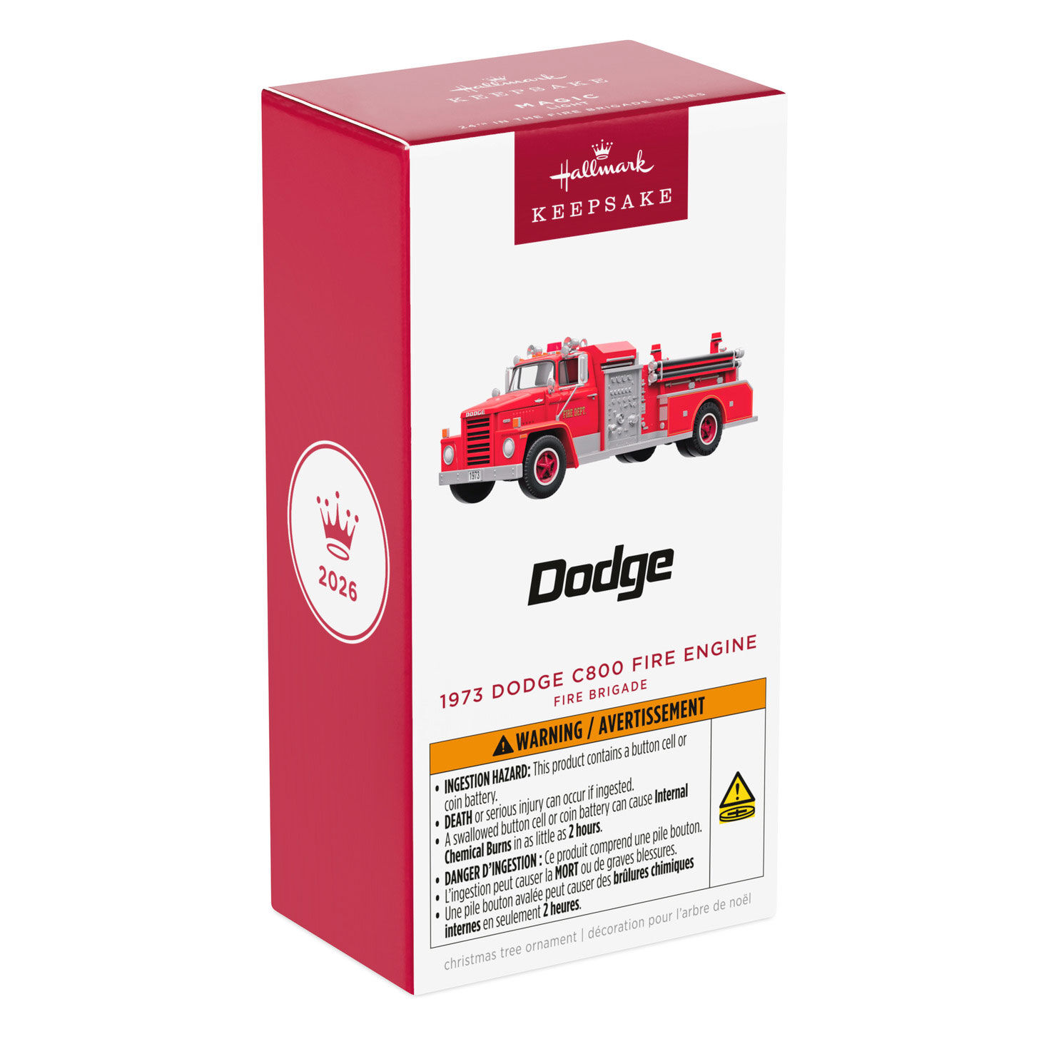 Vintage Fire Truck 2026 Keepsake Ornament Package front image number 7