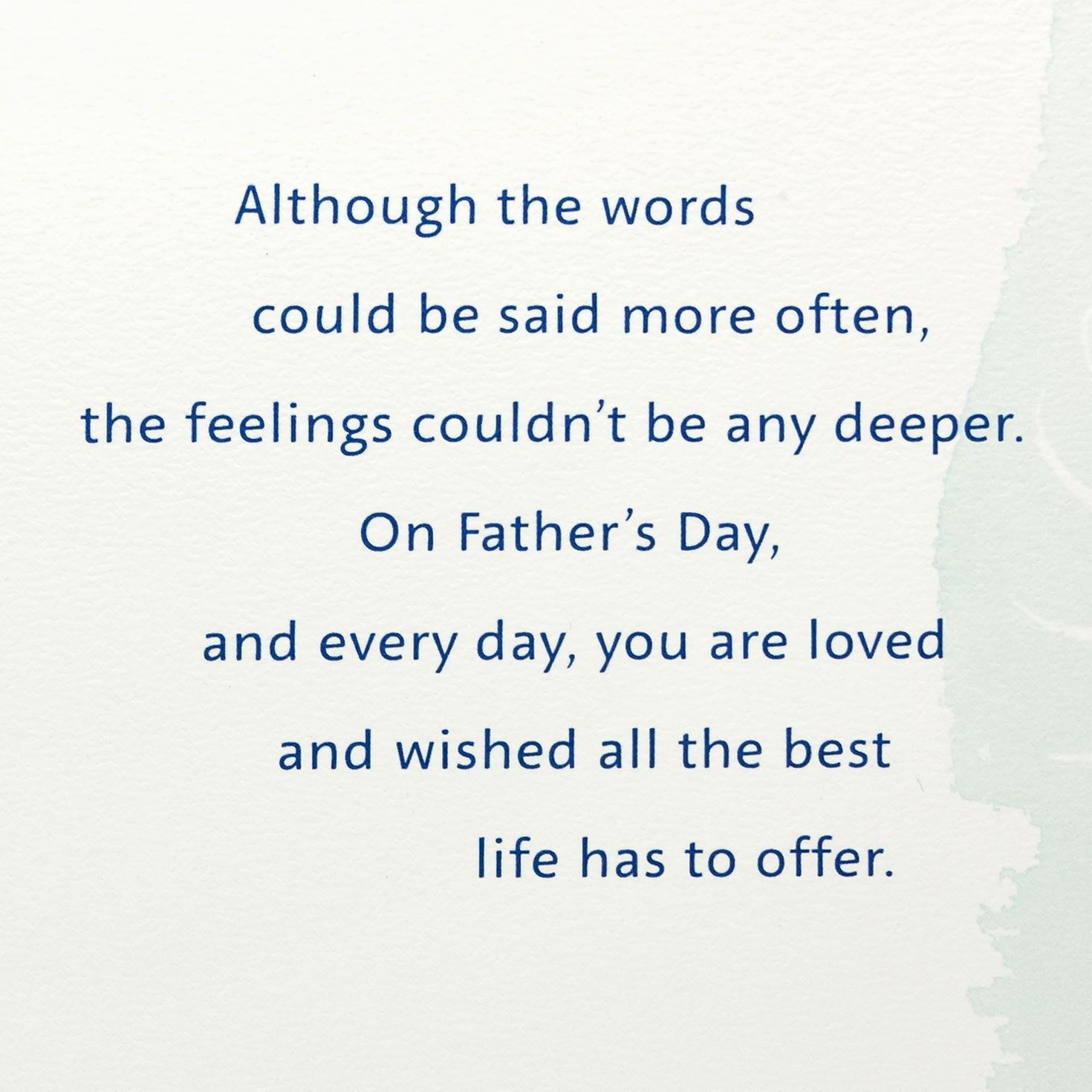 Fern Leaves on Blue Dad Father's Day Card sentiment image number 3