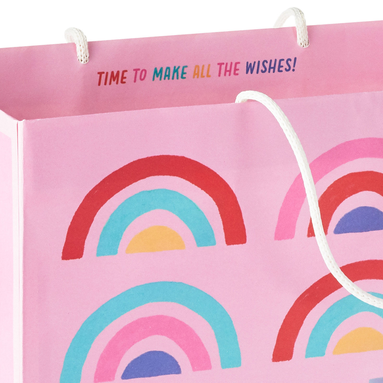 Mod Rainbows Large Birthday Gift Bag Handle Detail image number 4