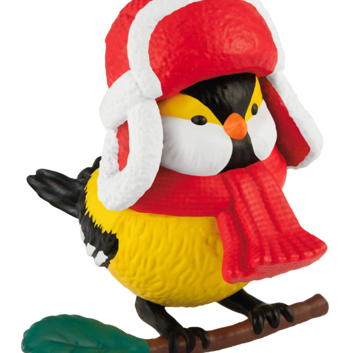 Yellow Bird in Hat and Scarf Keepsake Ornament  image number 5