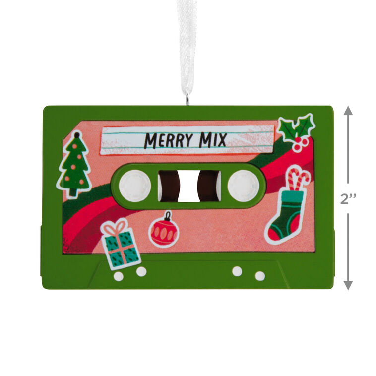 Merry Mixtape Christmas Ornament measurement image number 3
