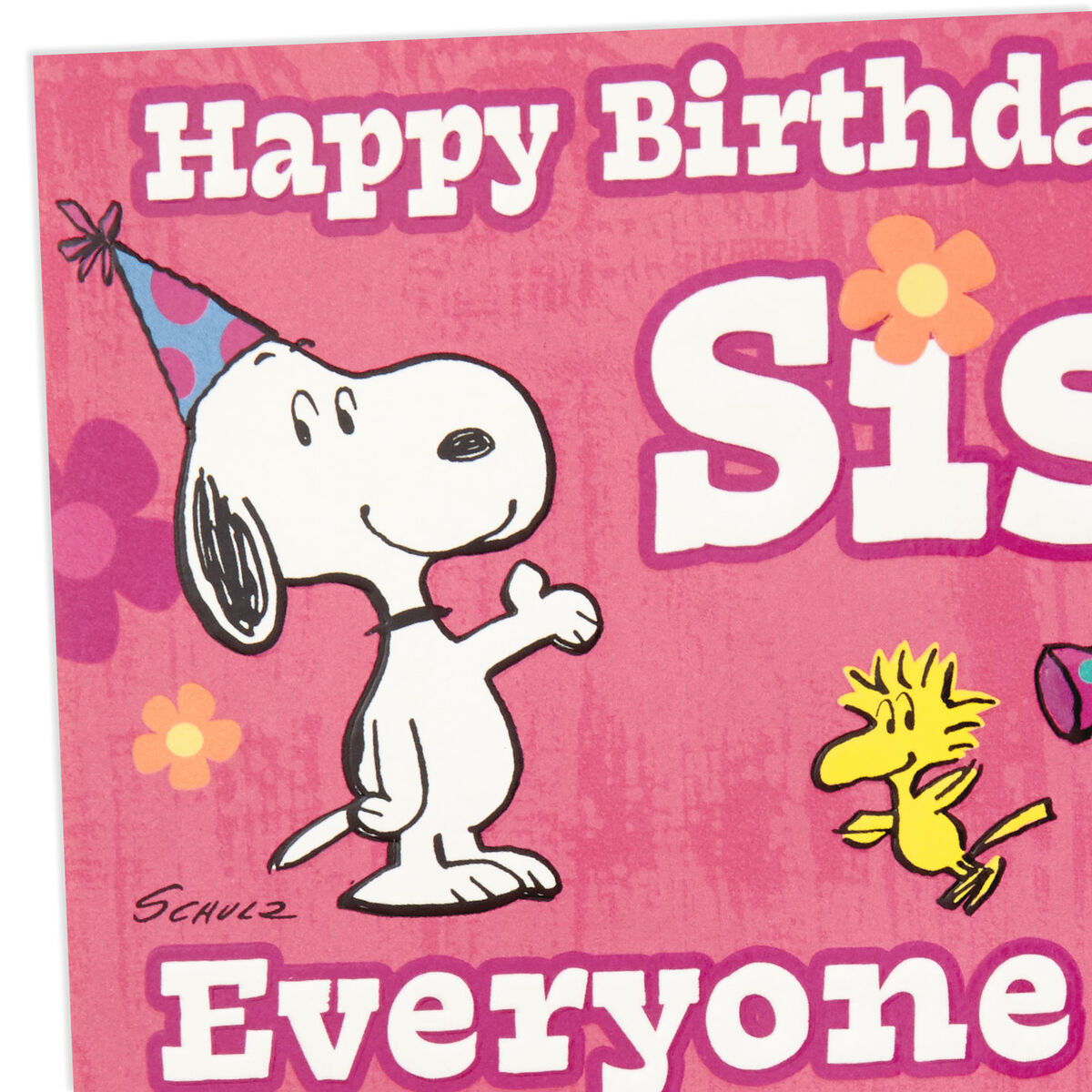 Peanuts® Snoopy and Woodstock Best Sister Funny Birthday Card