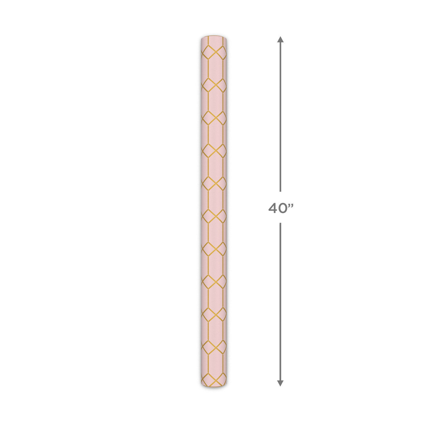 Gold Geometric on Pink Jumbo Wrapping Paper, 54 sq. ft., , large image number 5