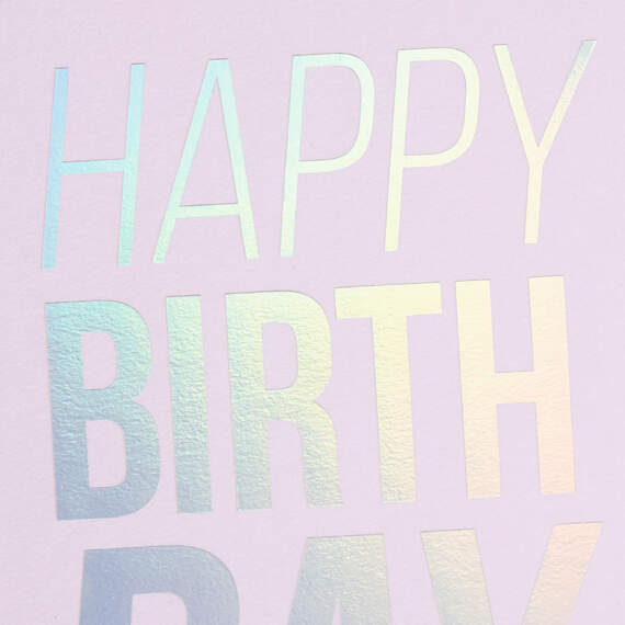 Silver Laser Foil Happy Birthday Card, , large image number 4