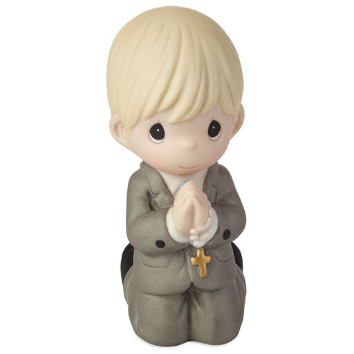 Precious Moments First Communion Kneeling Boy Mini Figurine, 4", 