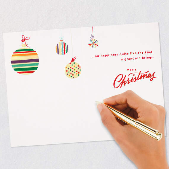 You Bring Happiness Christmas Card for Grandson, , large image number 6