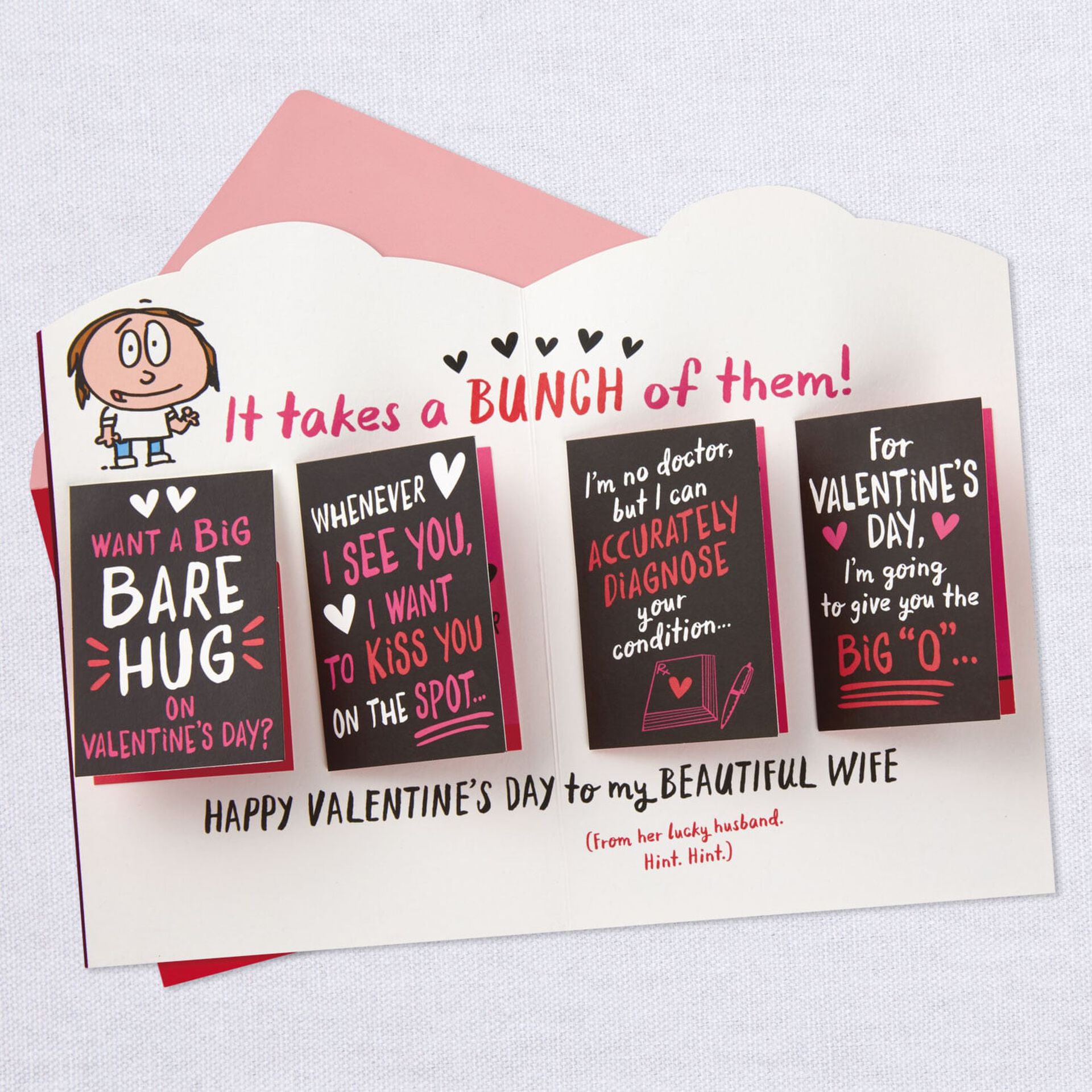 Saucy Funny Valentine's Day Card for Wife With Pop-Up Mini Cards ...